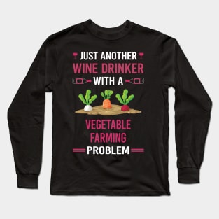 Wine Drinker Vegetable Farming Farm Farmer Long Sleeve T-Shirt